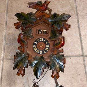 Cuckoo Clock Antique Wooden Cuckoo Clock West Germany Black Forest parts only
